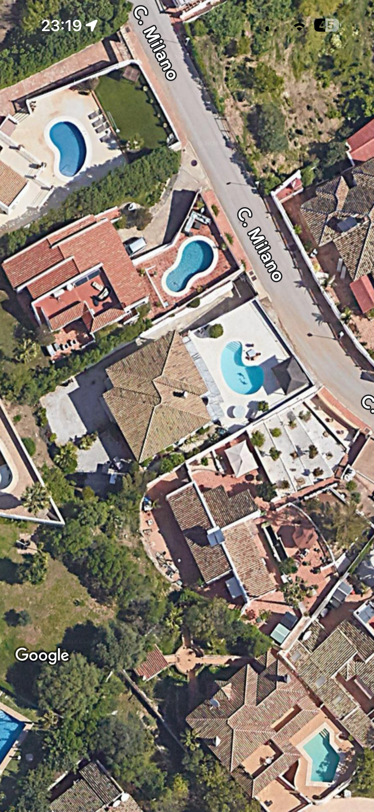 Aerial villa overview